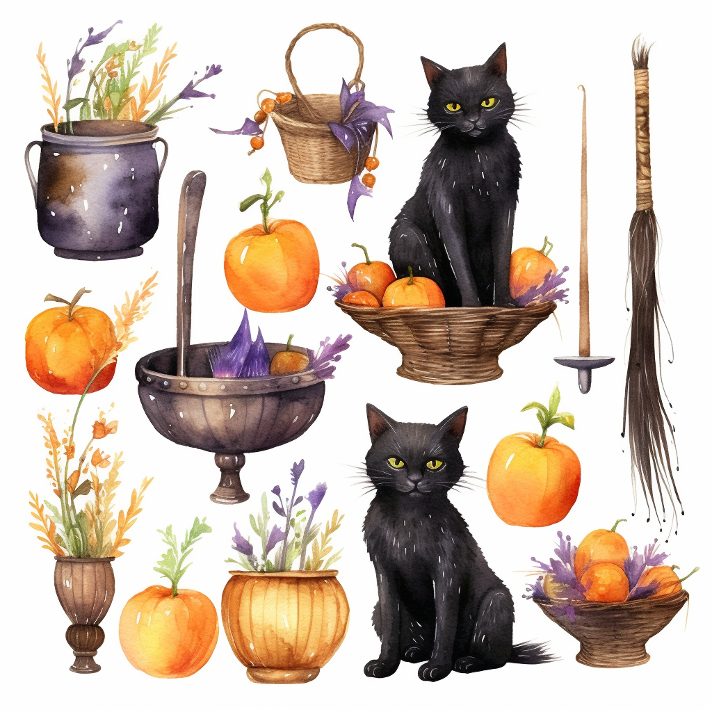 black broom cliparts