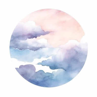 Serene watercolor sky clipart against a pristine white background. The illustration features a beautiful watercolor painting of a sky with soft, pastel hues. The colors blend seamlessly, creating a peaceful and dreamy atmosphere. The white background adds a clean and modern touch, allowing the watercolor sky to take center stage. The lighting is soft and gentle, enhancing the ethereal quality of the painting. The atmosphere exudes a sense of tranquility and serenity.