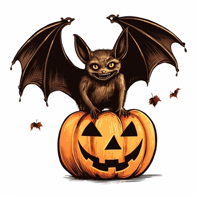 Halloween clipart , creepy bat bird clipart