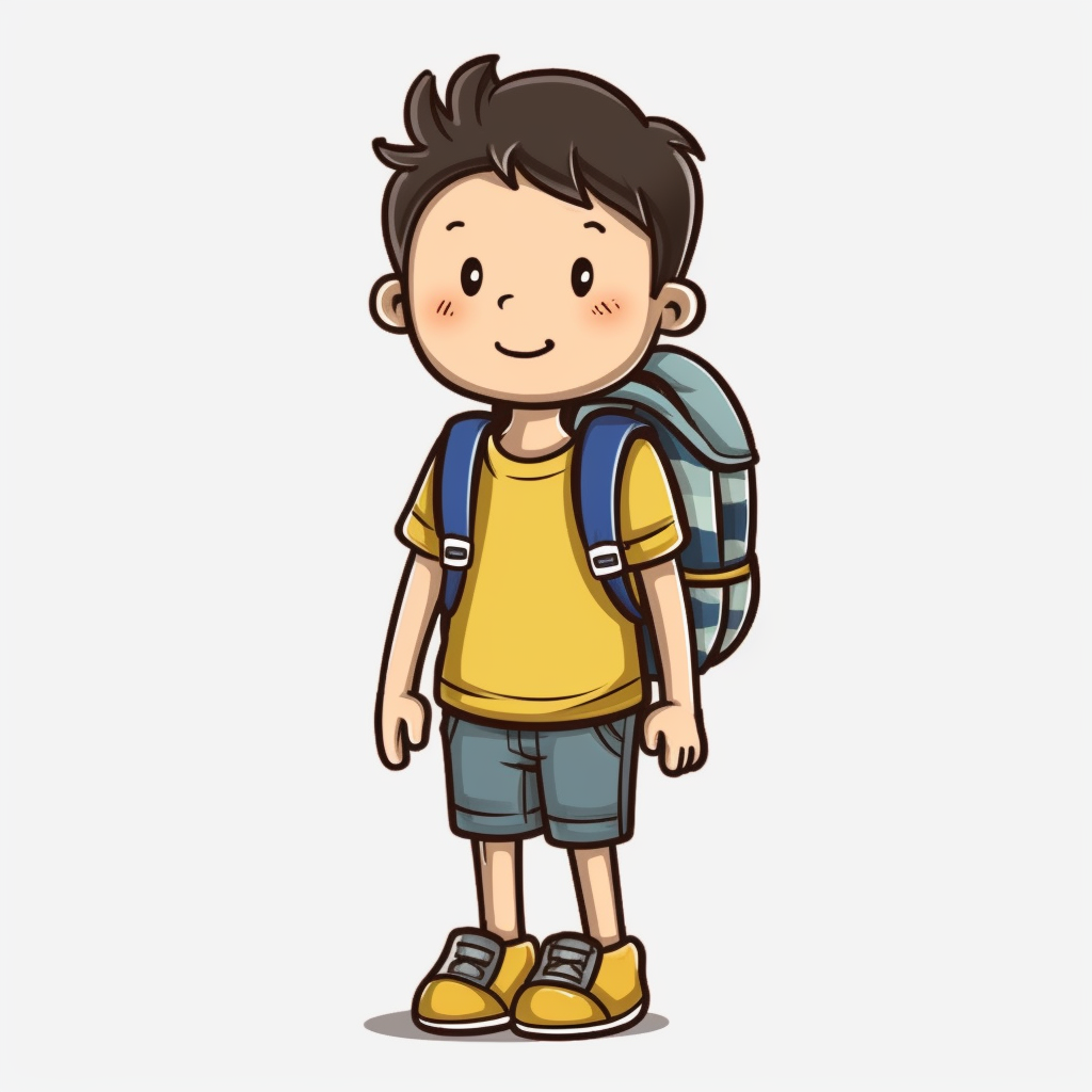 elementary school student clipart, single clipart, no overlapping ...