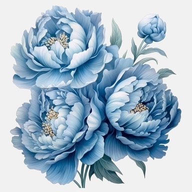 Watercolour realistic pastel blue peonies intricately realistically detailed pastel blue peonies, PNG image, transparent background ,ultra highly detailed, 18k, sharp focus, bright photo with vibrant colours, digitally enhanced,photographic, enhanced graphics, png format, straight, sharp focus, bright lighting, intricate detailed png image ,high definition,300dpi,graphic clipart,computer graphics