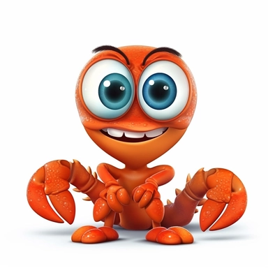 clipart with white background, a cute baby lobster, clearly defined separate image, high quality--ar3:4-no mockups, watermarks, numbers, writing, letters--q2--v5.1--s1000