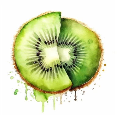kiwi watercolor clipart