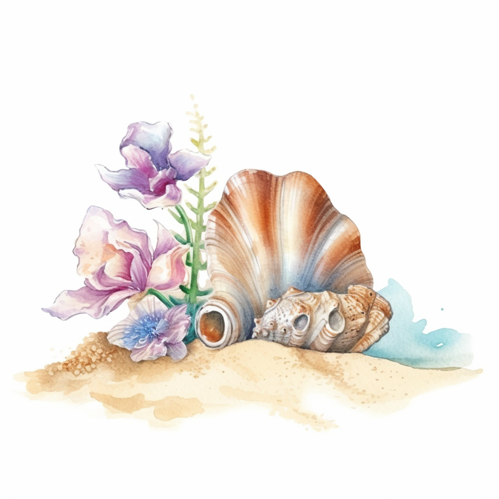 beach shell cliparts