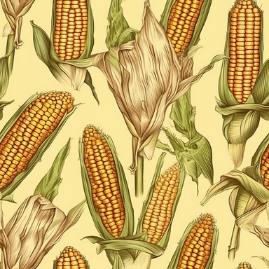 seamless, vintage corn, clipart, non-overlapping,
