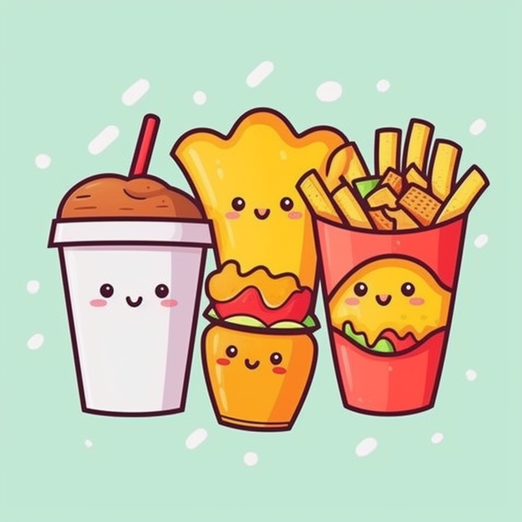 black and white food clipart