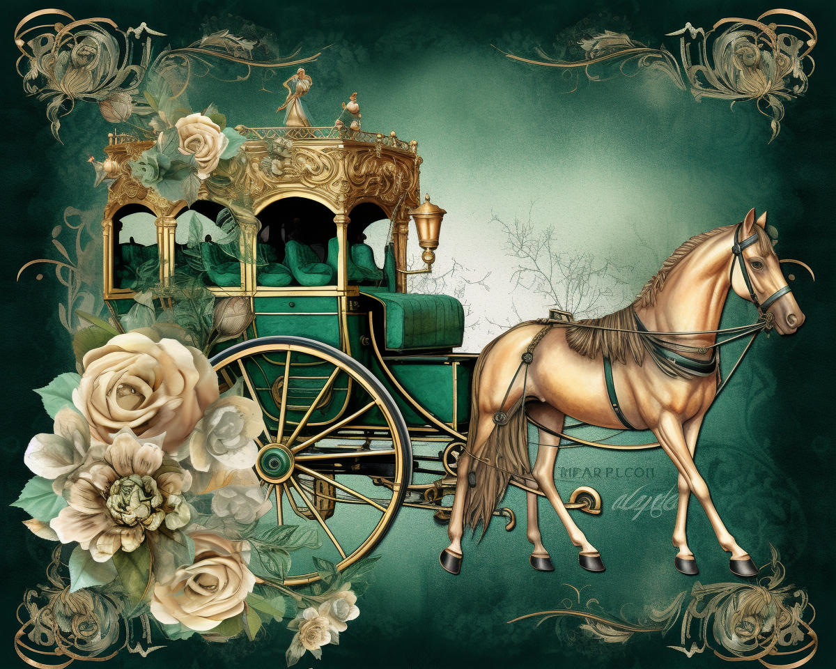 horse carriage clipart