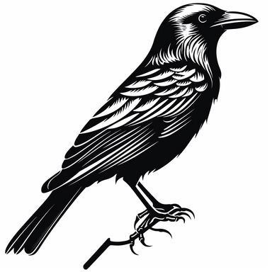 crow clipart, white background,