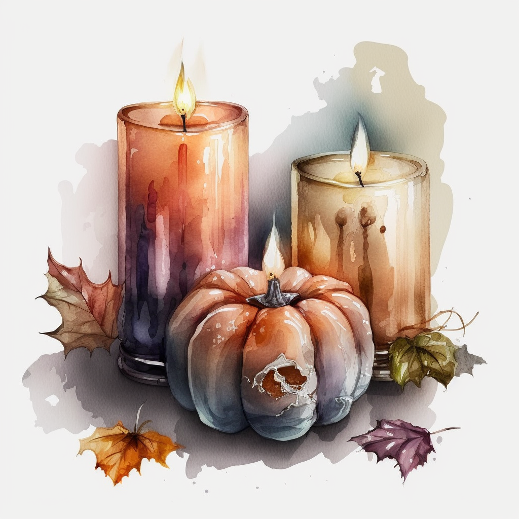 halloween candles cliparts