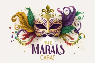 mardi gras illustration, clip art white background