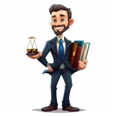 lawyer man character clipart working white background no caption
