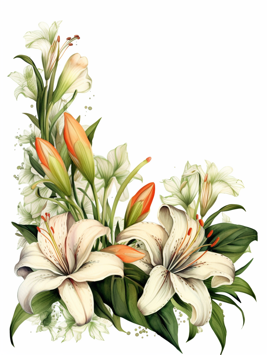 lily frame cliparts