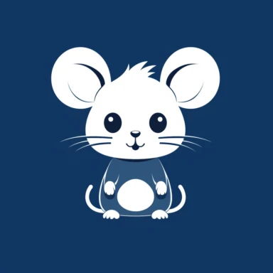 Minimalist white on a dark blue background negative space cuteness, flat, vector, clipart