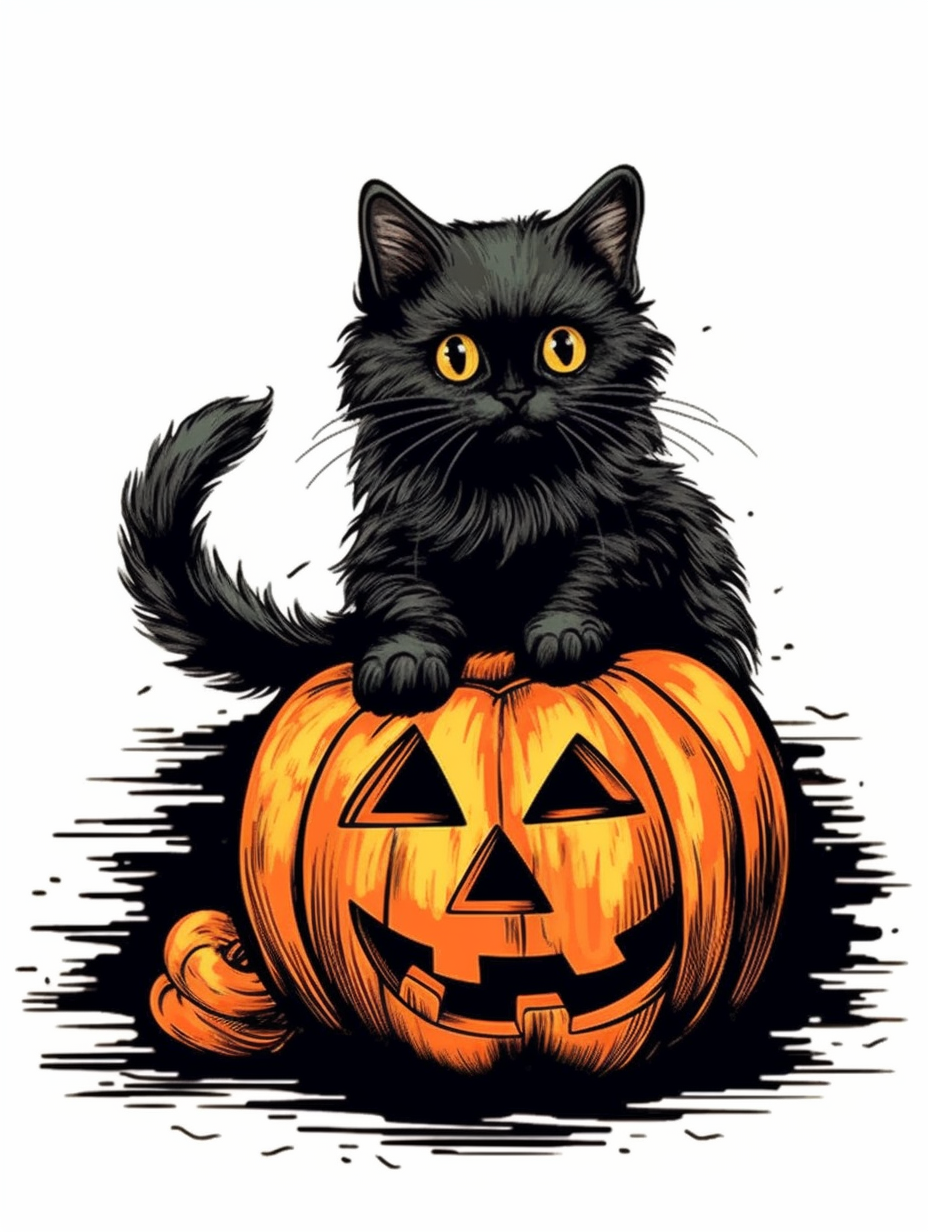 halloween cat clipart
