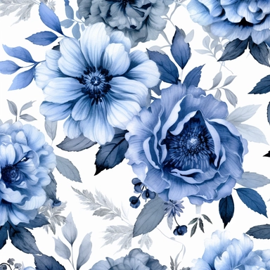 Contemporary collage style floral patterns blue watercolor elegant flowers wedding invitations high quality and elegant clipart of flowers gucci art white background 4