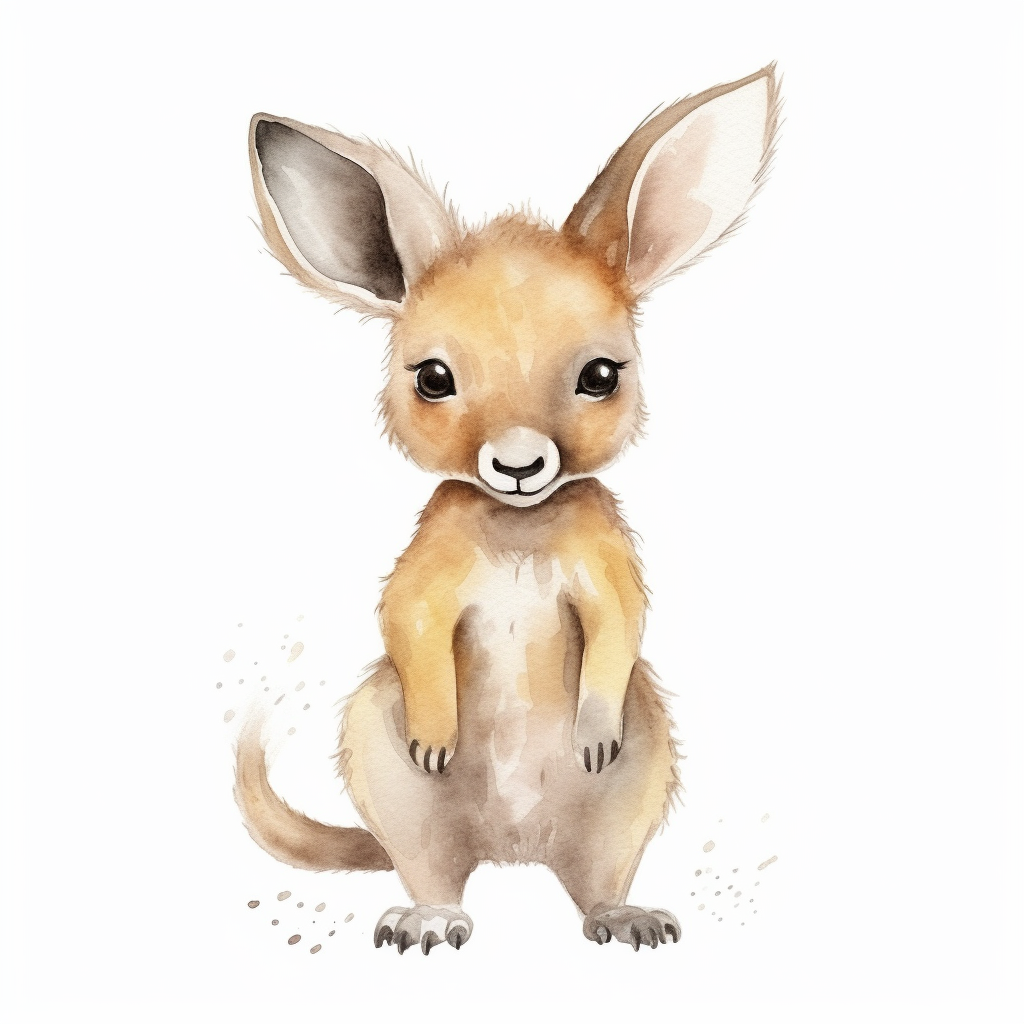 baby kangaroo cliparts