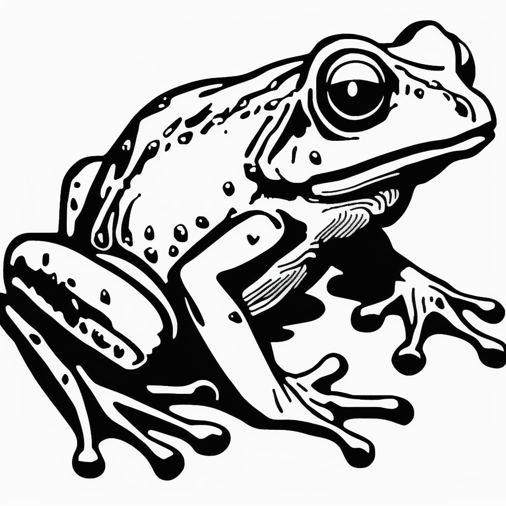 frog outline clipart