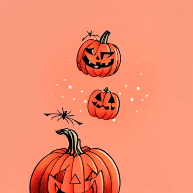 die cut sticker design, plain background, Cute Halloween Clipart, Cartoon Monsters,