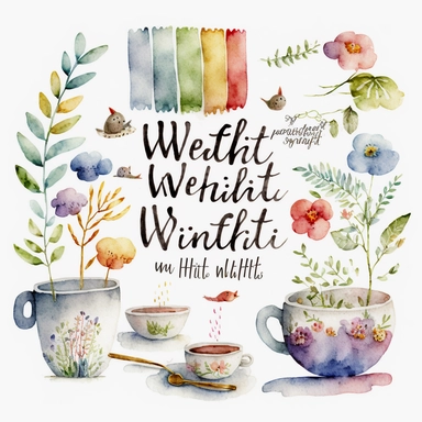 watercolor whimsical and cute weekend habits cliparts, white background with margins, 8k, high resolution