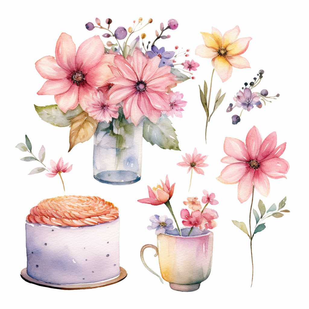 birthday cliparts flowers