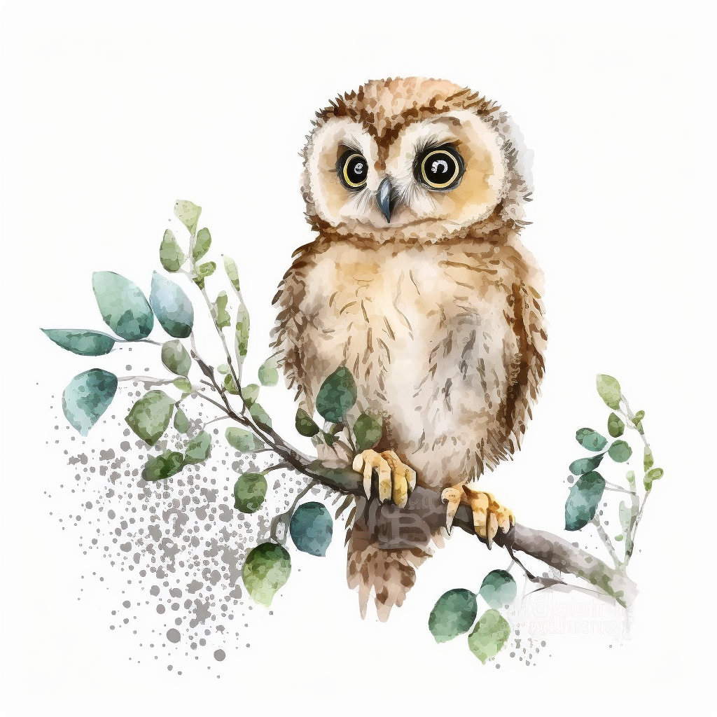 baby owl clipart