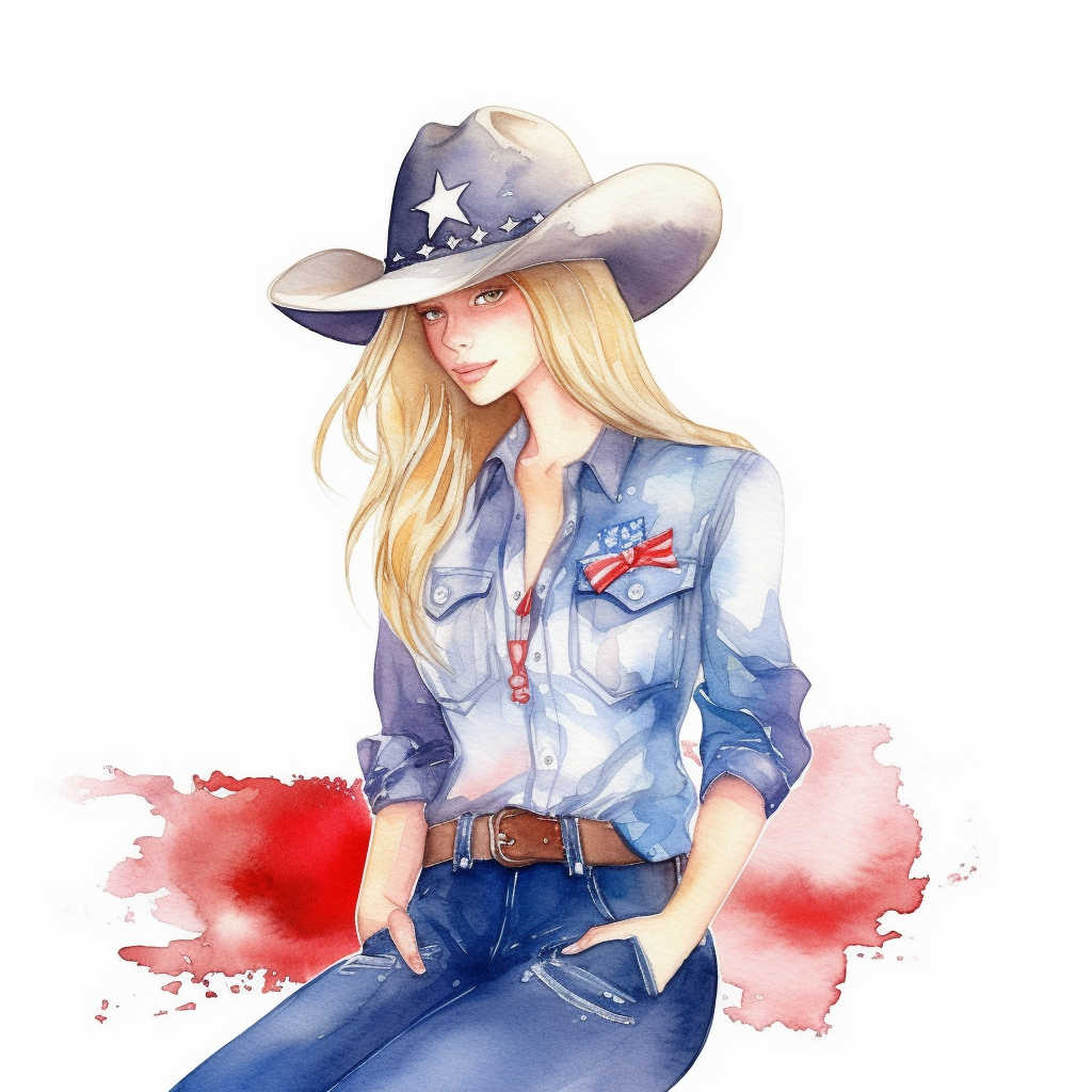 girl cowboy cliparts