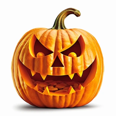 clipart of evil jack-o-lanterns on white background, clearly defined separate image, high quality--ar3:4-no mockups, watermarks, numbers, writing, letters--q2--v5.1--s1000