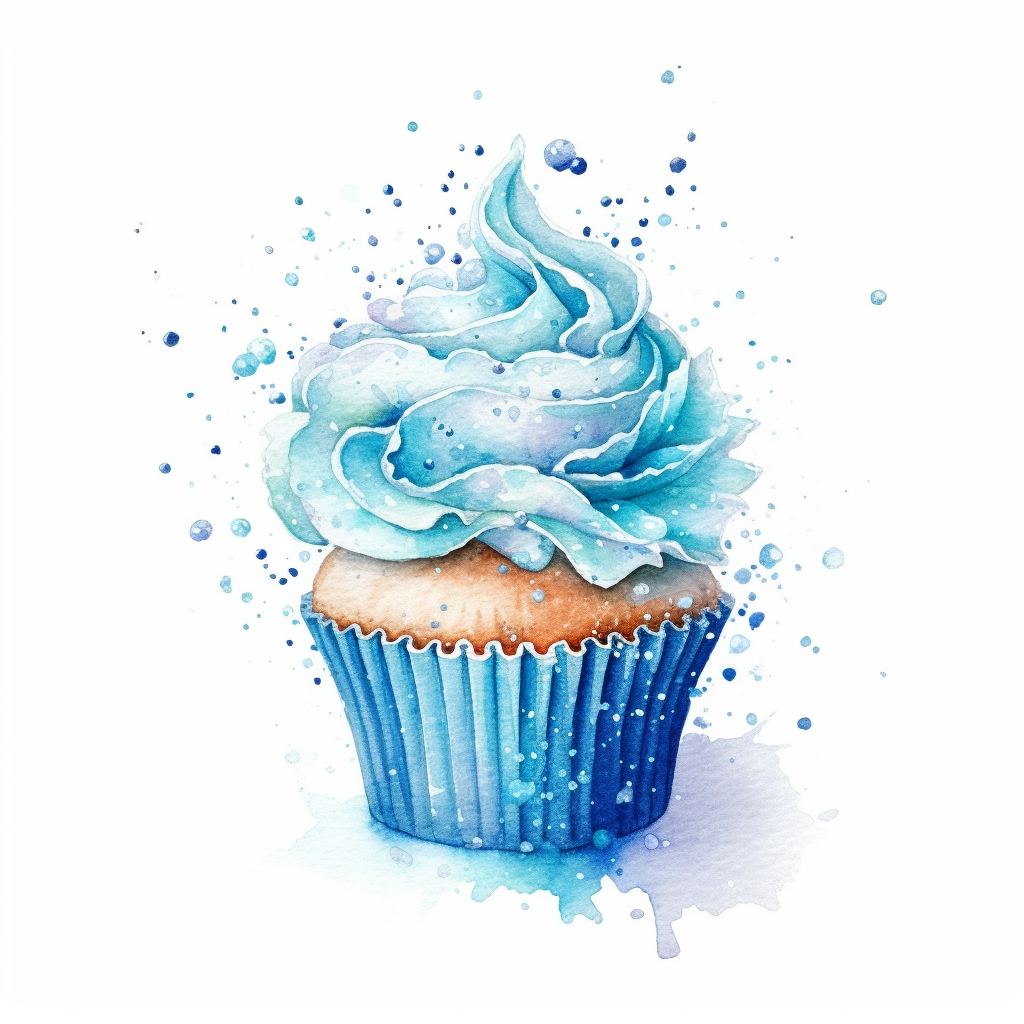 blue cupcakes cliparts