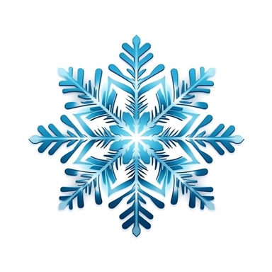 blue and cyan snowflake clipart, snowflake icon, snowflake vector cliparts, snowflake logo, in the style of flat form, naturalistic proportions, free brushwork, simple design, brushed stokes volumetric lighting