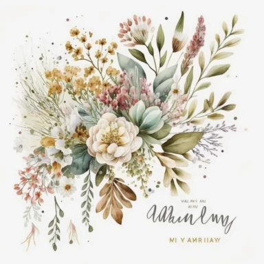 May Dreamy Wild Floral Clipart May Dreamy Watercolor Wild Flower Floral Clipart May Dreamy Premade Clipart May Dreamy Wedding Clipart May Dreamy Spring Clipart May Dreamy Wild Flower Dreamy Flower, May Dreamy Wild Flower Boquet, White Background, No Text