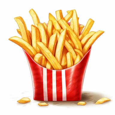 french fries, clipart