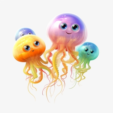 disney pixar jellyfishs, clipart white background