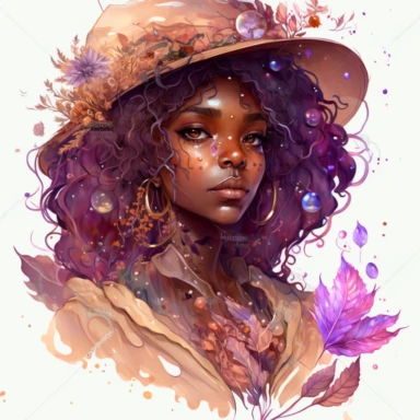 beautiful BROWN SKIN witch, watercolor clipart reading, in the style of the stars art group (xing xing), tanya shatseva, artgerm, Josephine Wall, pastel colors scheme, lovely, uhd image, transparent/translucent medium, bloomcore, matte painting, white background, charming character illustrations –seed 2402384654