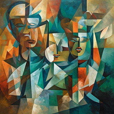 Title: Fragmented Perspectives: Exploring Cubism Description: Immerse yourself in the revolutionary world of Cubism, where reality is shattered into fragments and reassembled to challenge traditional notions of form and representation. In this prompt, you are invited to create a painting inspired by the Cubist movement, which embraces multiple viewpoints, geometric shapes, and fragmented compositions. Deconstructing Forms: Embrace the spirit of Cubism by deconstructing and fragmenting objects, f