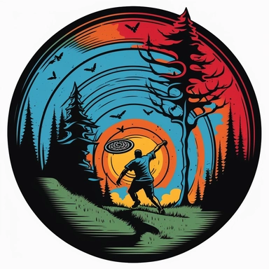 disc golf clipart