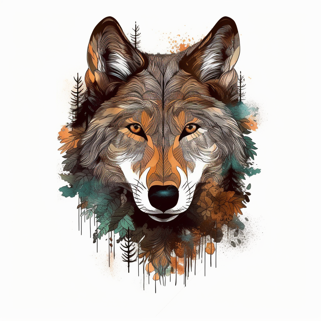 cartoon wolf clipart