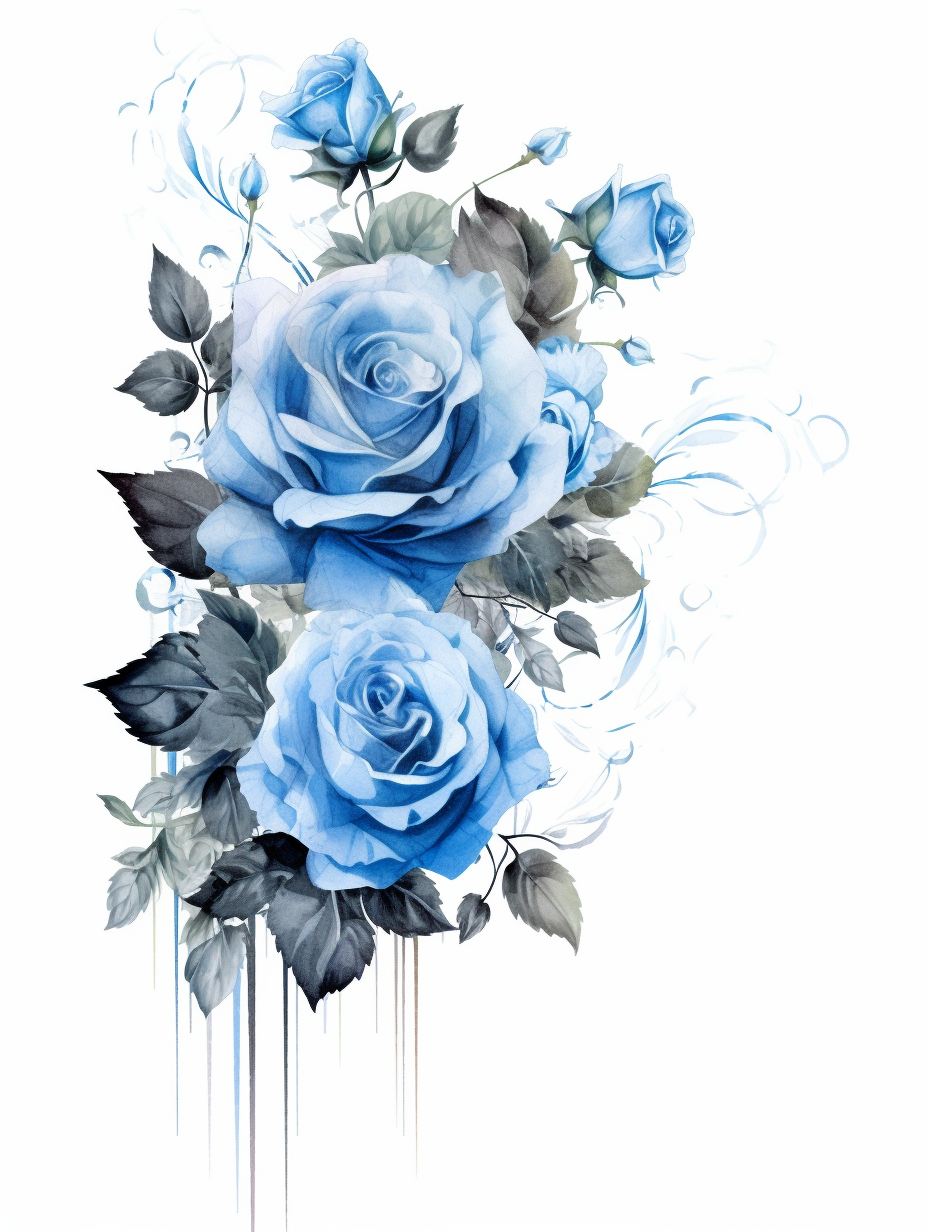 blue rose cliparts