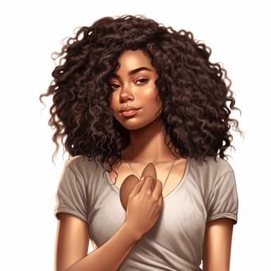 ultra detailed Black Girl Self Love Clipart , solid white background, beautifull, contour, super cute, african american, PHOTOREALISM, portrait photography by ANIMATION