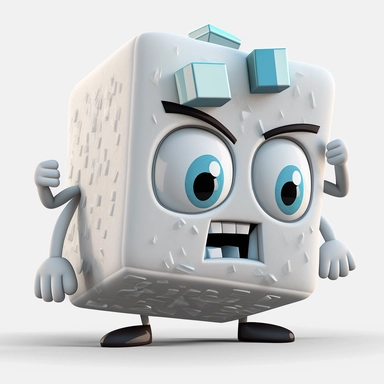 3D sugar cube Cartoon clipart mascot , with a transparent background, 128K super mega pixel, insane detail, hyper-detailed, with huge details, UHD, 8K
