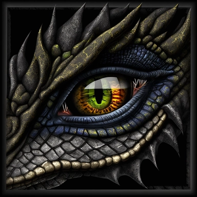 dragon eyes, inside border, clipart