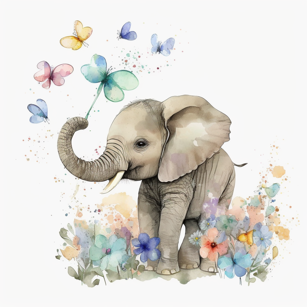 baby elephant clipart