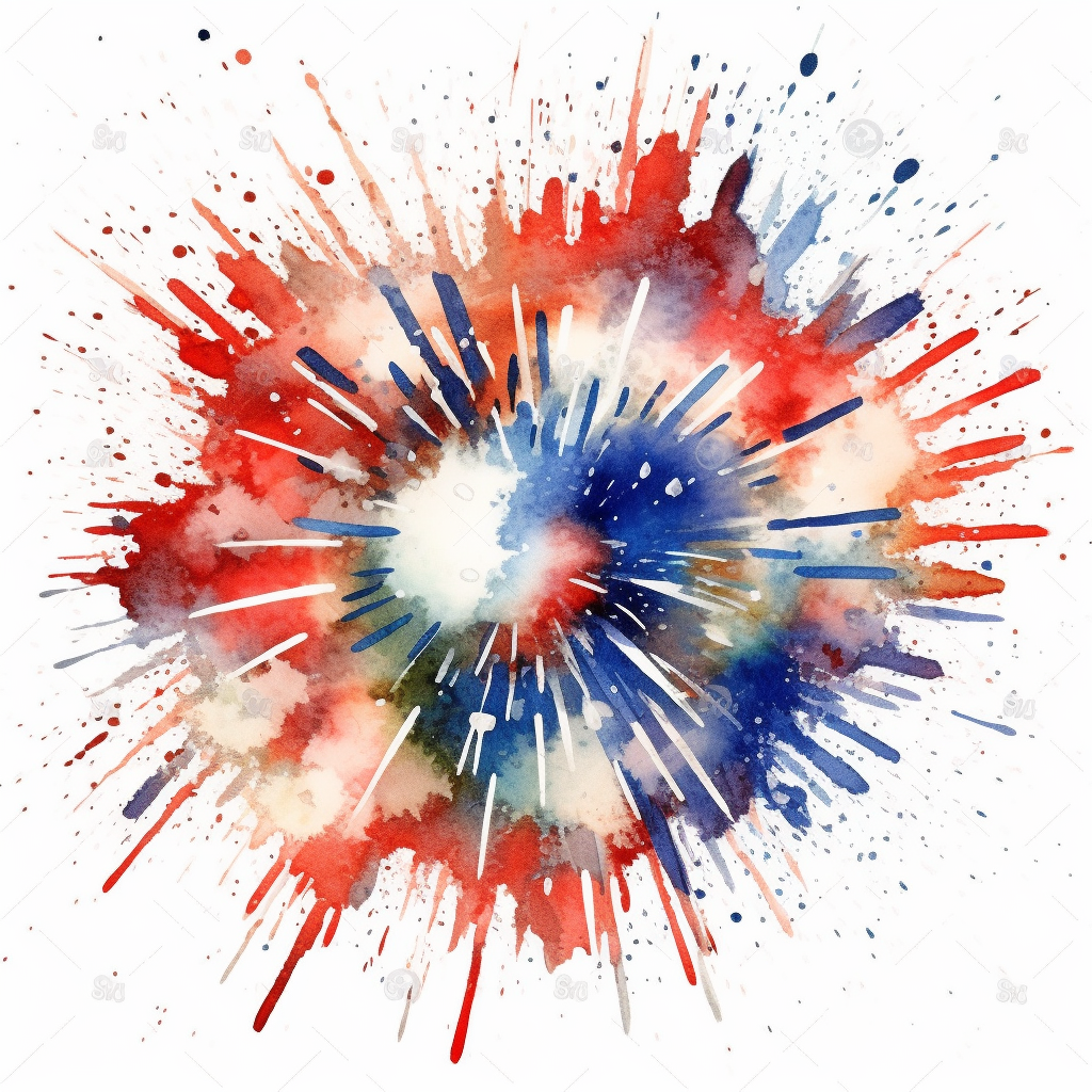 4th of july fireworks clipart