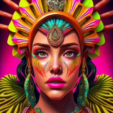 saint fernanda woman, mexico colors, cartoon logo clipart, very detailed, bright, vibrant, chromatic, epic illumination, extraordinary sharp, stunning, insanely detailed and intricate, hypermaximalist, realistic octane render, photorealistic, hd hdr, high-res, high definition, hyperrealism, 8K,