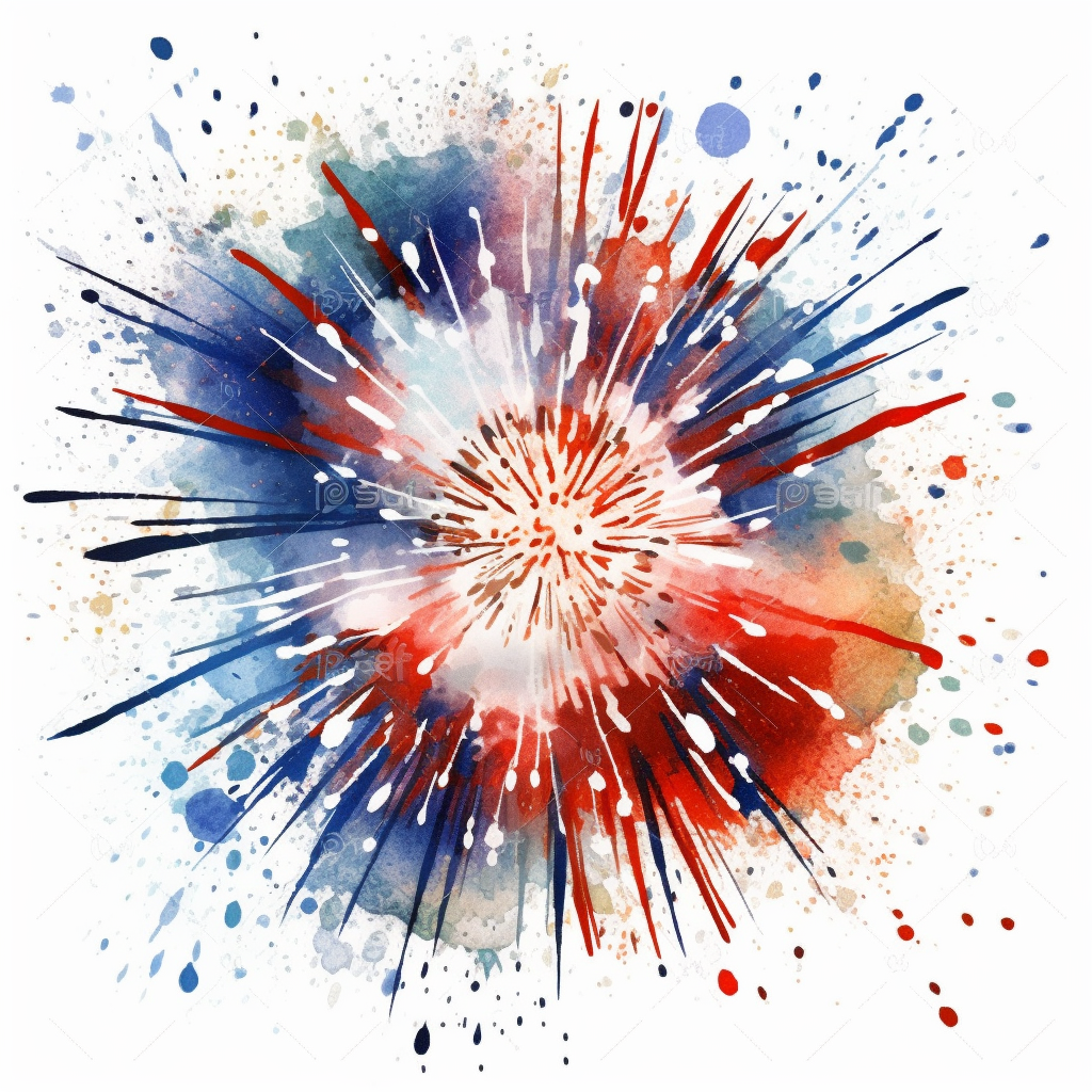 4th of july fireworks clipart