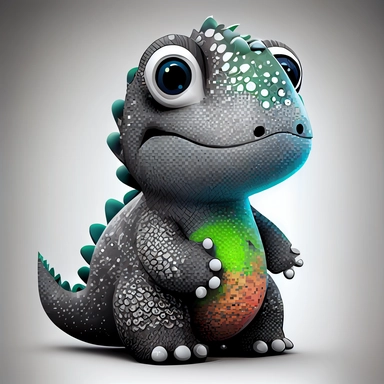 baby black grey fat dinosaurus with a fat belly, big sparkling eyes (complete shape, not cut), on a white background, hand draw Illustration clipart, 4K, extremely detailed, detail to every pixel
