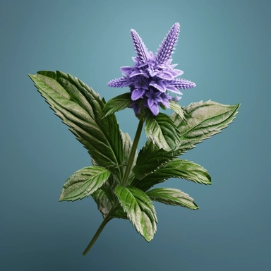 A lavender and mint cross-pollinated flower, Photorealistic in Cinema 4D clipart, stylize 250,