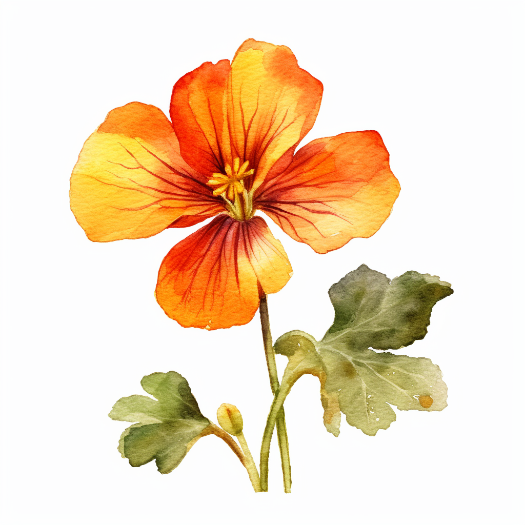 nasturtium flower cliparts