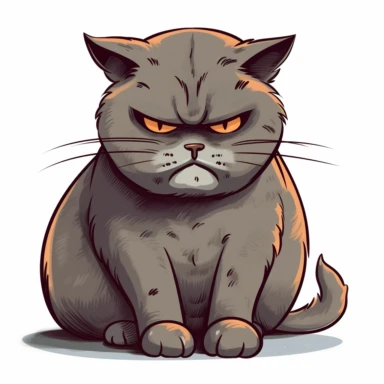 Indifferent cat clipart