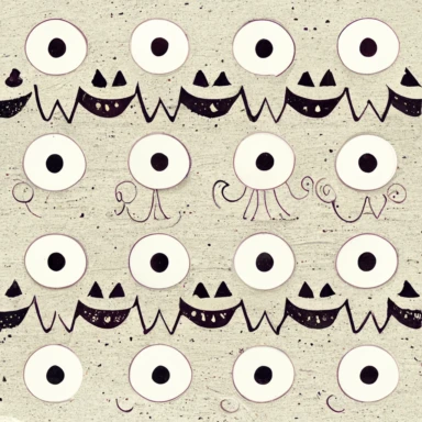 die cut sticker design, plain background, Cute Halloween Clipart, Cartoon Monsters,