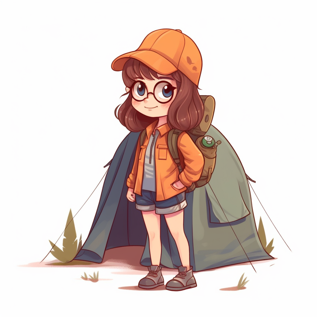 girls camp clipart